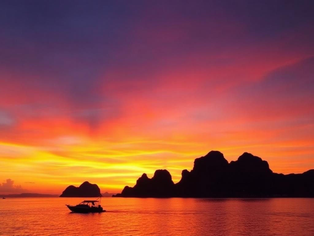 Last evening in Palawan. The sky signed off properly.